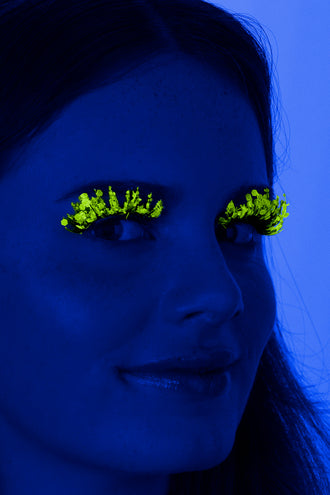E-Carnavalskleding.nl PXP fluorescerende glitter wimpers elfje