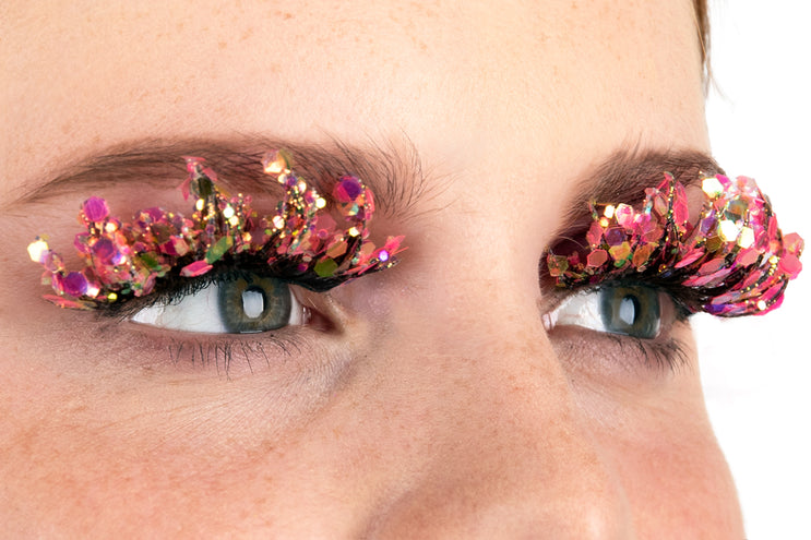 E-Carnavalskleding.nl PXP fluorescerende glitter wimpers fee