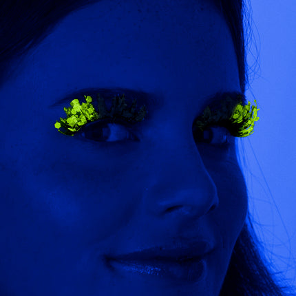 E-Carnavalskleding.nl PXP fluorescerende glitter wimpers Groen