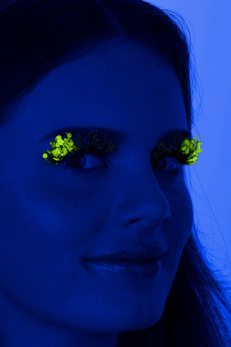 E-Carnavalskleding.nl PXP fluorescerende glitter wimpers Groen