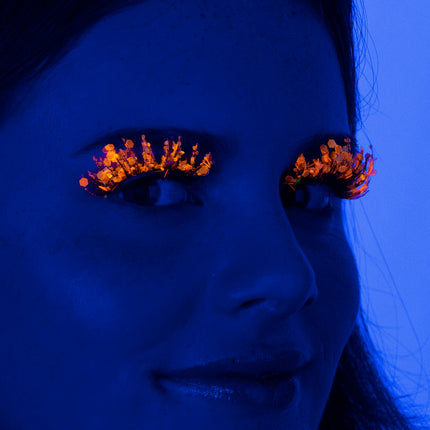 E-Carnavalskleding.nl PXP fluorescerende glitter wimpers zon