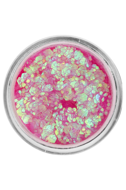 E-Carnavalskleding.nl PXP Pressed chunky glitter creme flamingo roze kameleon 10 ml