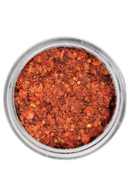 E-Carnavalskleding.nl PXP Pressed chunky glitter creme goudvis oranje 10 ml
