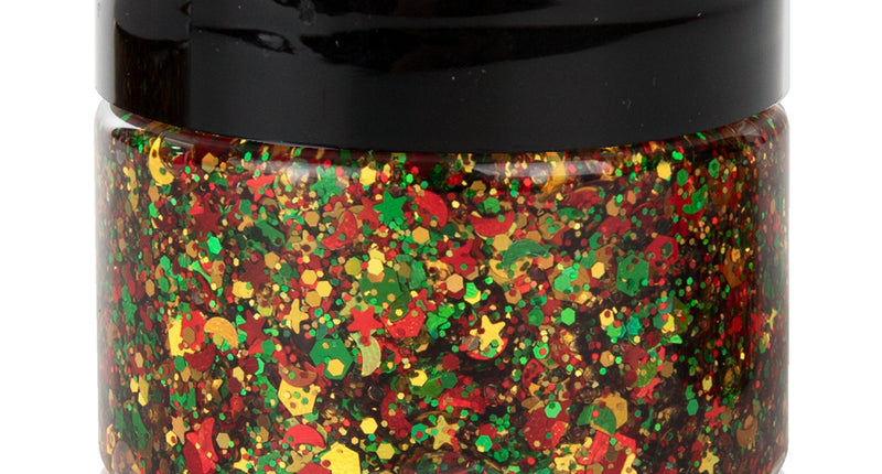 E-Carnavalskleding.nl PXP Pressed chunky glitter creme groot rood geel groen 40 ml