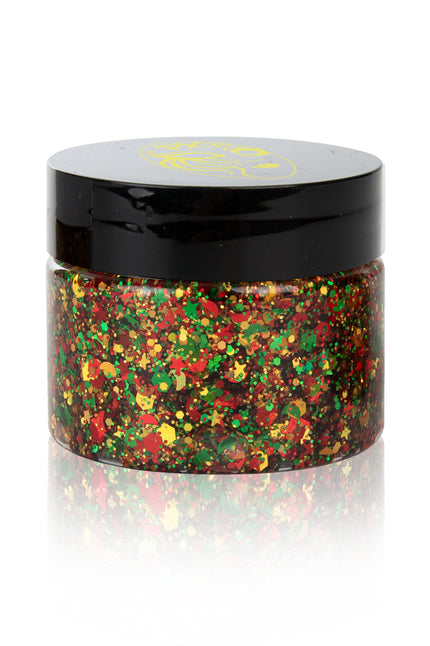 E-Carnavalskleding.nl PXP Pressed chunky glitter creme groot rood geel groen 40 ml