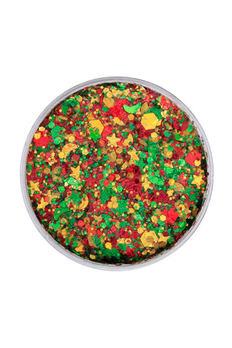 E-Carnavalskleding.nl PXP Pressed chunky glitter creme groot rood geel groen 40 ml