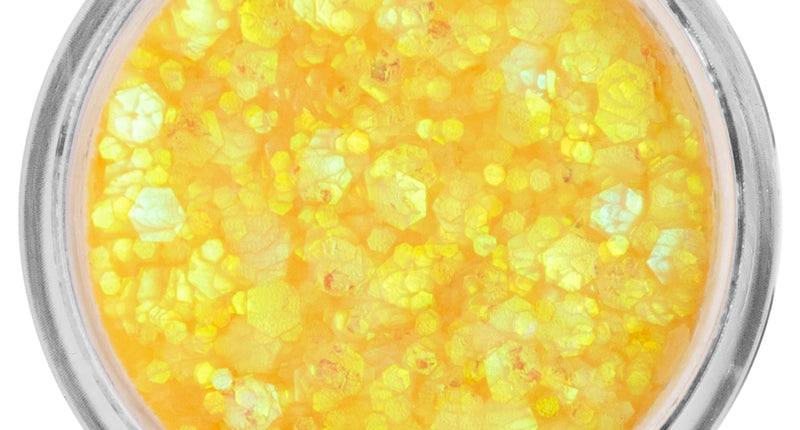 E-Carnavalskleding.nl PXP Pressed chunky glitter creme honing geel kameleon 10 ml