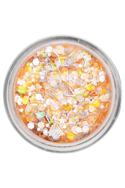 E-Carnavalskleding.nl PXP Pressed chunky glitter creme oranje snoepjes 10 ml