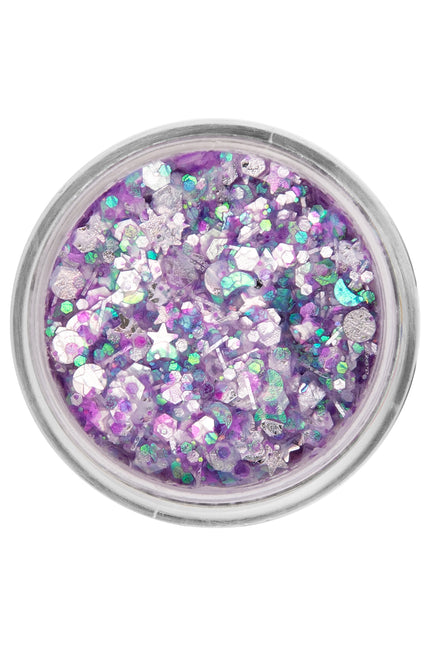 E-Carnavalskleding.nl PXP Pressed chunky glitter creme paars snoepje 10 ml