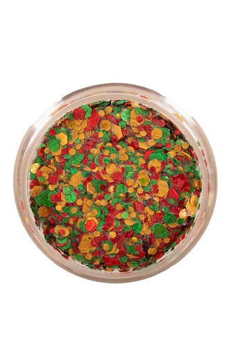 E-Carnavalskleding.nl PXP Pressed chunky glitter creme rood geel groen 10 ml