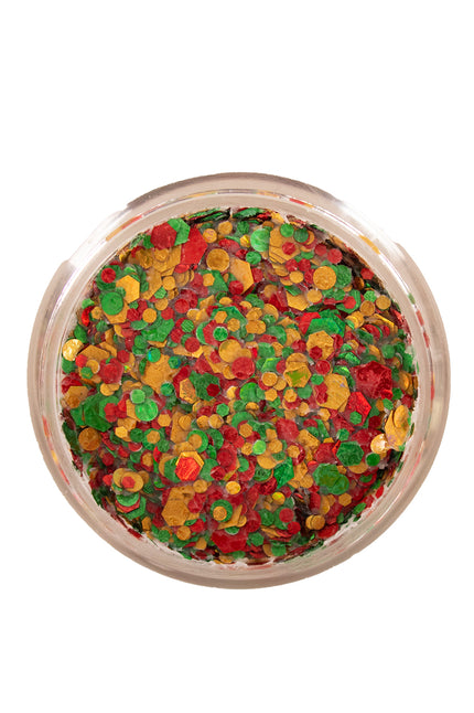 E-Carnavalskleding.nl PXP Pressed chunky glitter creme rood geel groen 10 ml