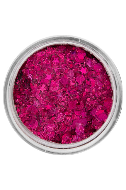 E-Carnavalskleding.nl PXP Pressed chunky glitter creme roze fuchsia 10 ml