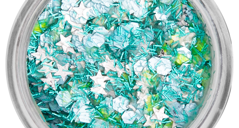 E-Carnavalskleding.nl PXP Pressed chunky glitter creme turquois ocean 10 ml