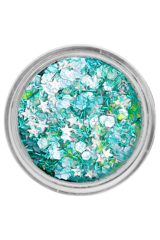 E-Carnavalskleding.nl PXP Pressed chunky glitter creme turquois ocean 10 ml