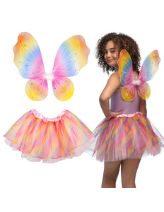 E-Carnavalskleding.nl Regenboog fee verkleed set kind