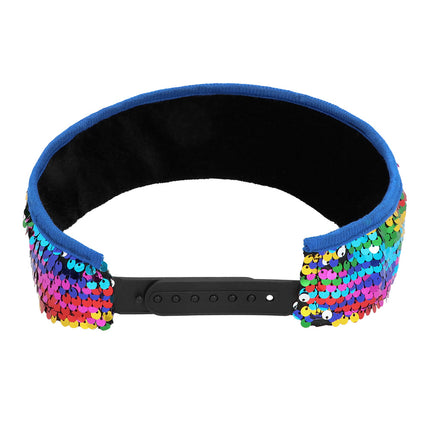 E-Carnavalskleding.nl Regenboog zonneklep glitter pailletten