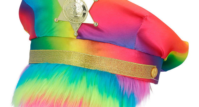 E-Carnavalskleding.nl Regenbooghoed met plushe
