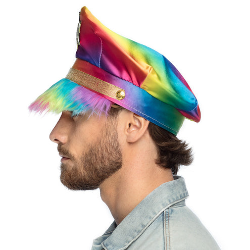 E-Carnavalskleding.nl Regenbooghoed met plushe