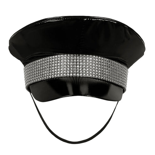 E-Carnavalskleding.nl Rocker pet zwart glitters