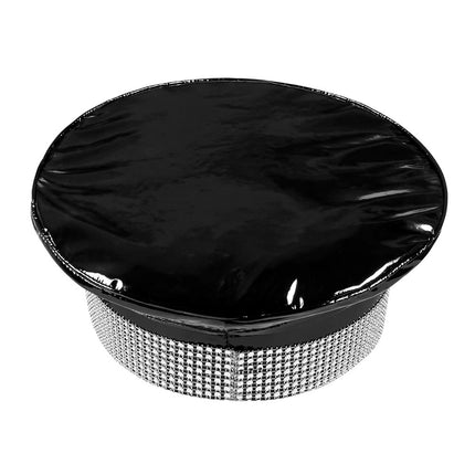 E-Carnavalskleding.nl Rocker pet zwart glitters