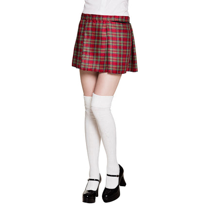 E-Carnavalskleding.nl Rok Mrs Tartan schoolmeisje