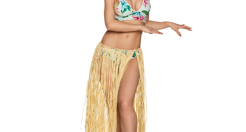E-Carnavalskleding.nl Rokje Hawaii Raffia lang