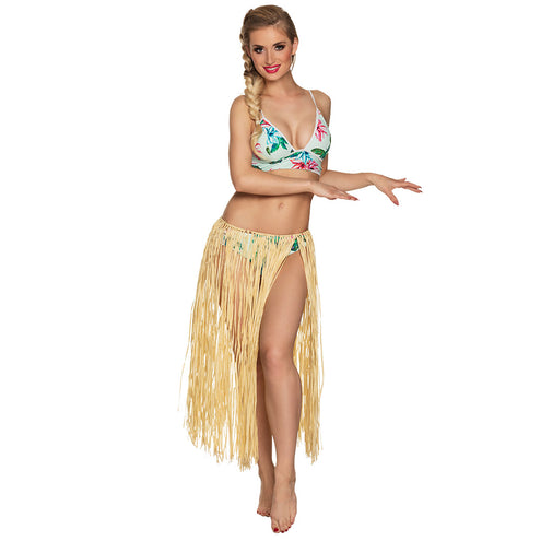 E-Carnavalskleding.nl Rokje Hawaii Raffia lang