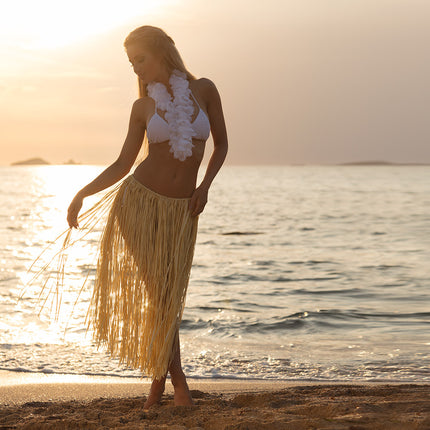 E-Carnavalskleding.nl Rokje Hawaii Raffia lang