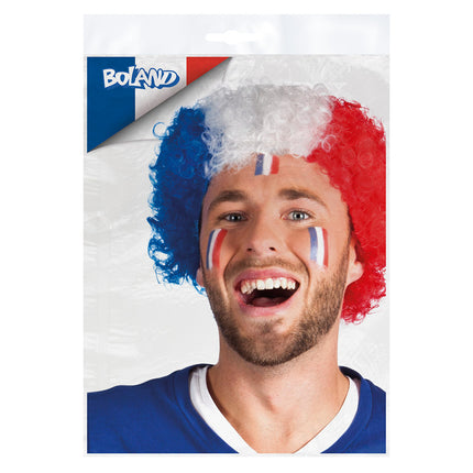 E-Carnavalskleding.nl Rood wit blauw pruik Nederland