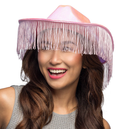 E-Carnavalskleding.nl Roze cowboyhoed franjes Fabulous