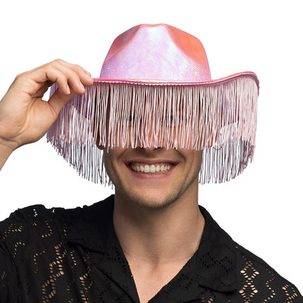 E-Carnavalskleding.nl Roze cowboyhoed franjes Fabulous