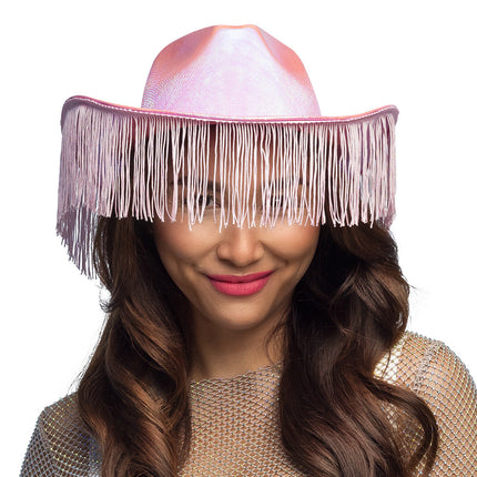 E-Carnavalskleding.nl Roze cowboyhoed franjes Fabulous