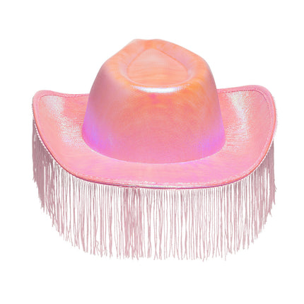 E-Carnavalskleding.nl Roze cowboyhoed franjes Fabulous