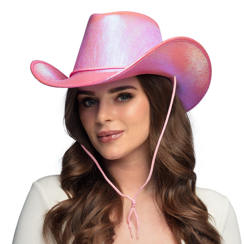 E-Carnavalskleding.nl Roze cowboyhoed Pearl roze