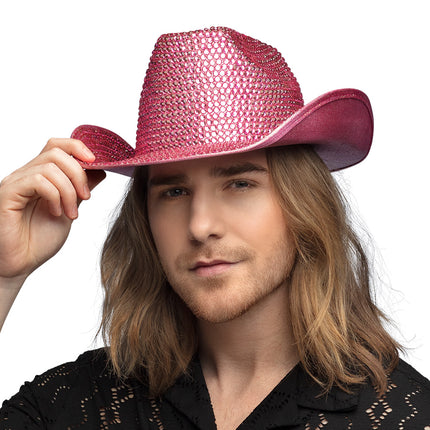 E-Carnavalskleding.nl Roze Cowboyhoed Tomorrow knalroze