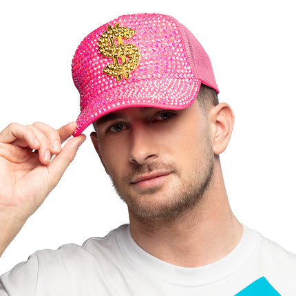 E-Carnavalskleding.nl Roze Dollar pet neon