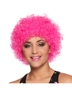 E-Carnavalskleding.nl Roze krul pruik Pop