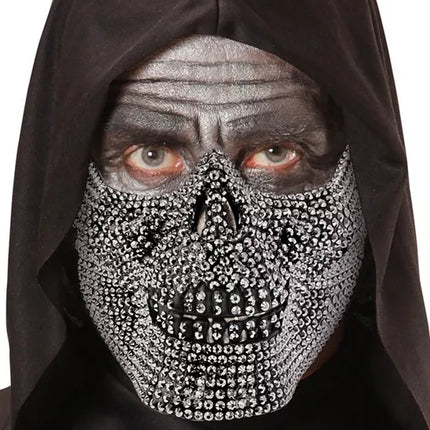 E-Carnavalskleding.nl Schedelmasker strass Mees