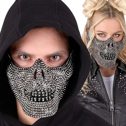 E-Carnavalskleding.nl Schedelmasker strass Mees