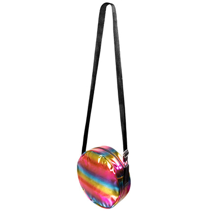 E-Carnavalskleding.nl Schoudertasje Holo regenboog