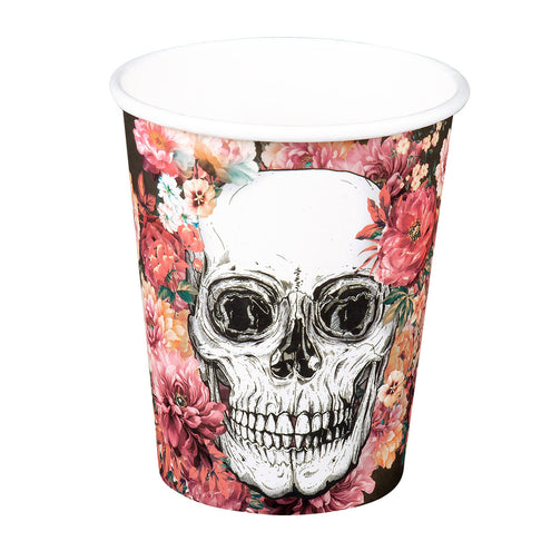 E-Carnavalskleding.nl Set 10 papieren bekertjes Day of the Dead