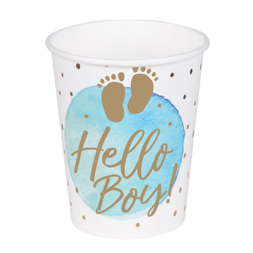 E-Carnavalskleding.nl Set 10 papieren bekertjes 'Hello boy!'