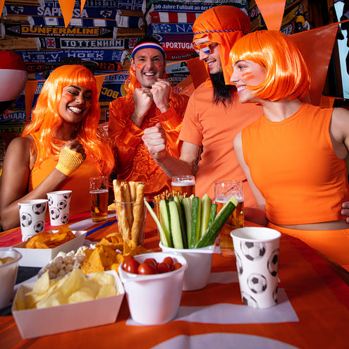 E-Carnavalskleding.nl Set 10 papieren bekertjes Voetbal