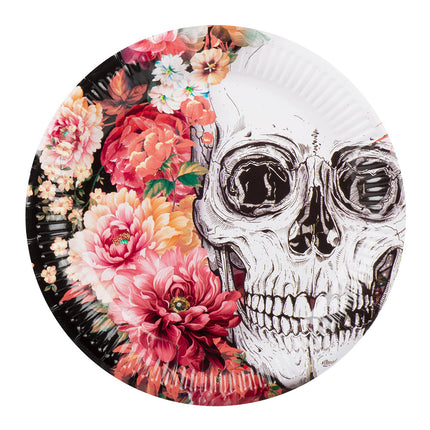 E-Carnavalskleding.nl Set 10 papieren bordjes Day of the Dead