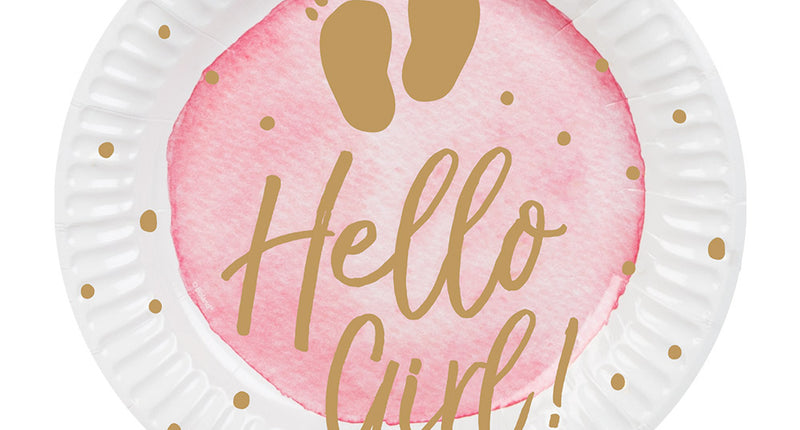 E-Carnavalskleding.nl Set 10 papieren bordjes 'Hello girl!'