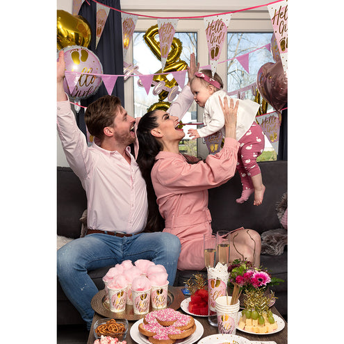 E-Carnavalskleding.nl Set 10 papieren bordjes 'Hello girl!'