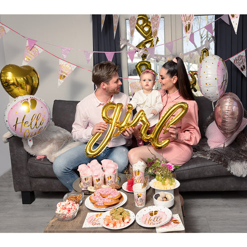 E-Carnavalskleding.nl Set 10 papieren bordjes 'Hello girl!'