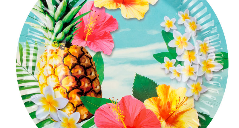 E-Carnavalskleding.nl Set 10 papieren bordjes Paradise