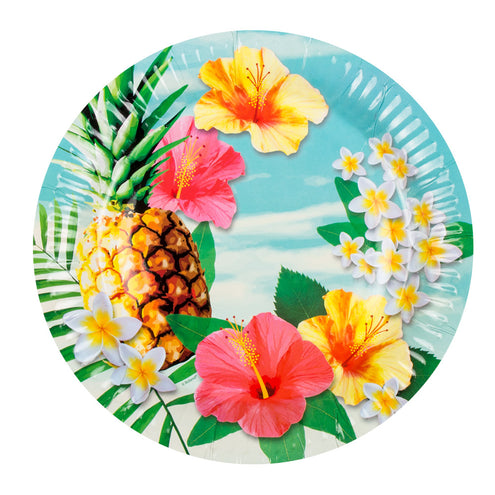 E-Carnavalskleding.nl Set 10 papieren bordjes Paradise