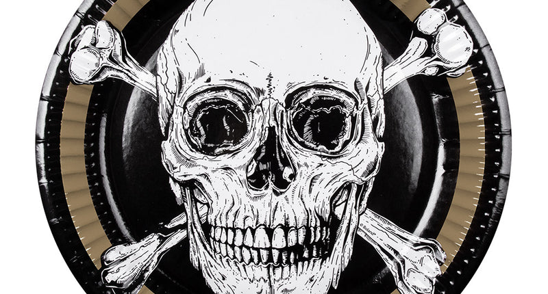 E-Carnavalskleding.nl Set 10 papieren bordjes Piraten